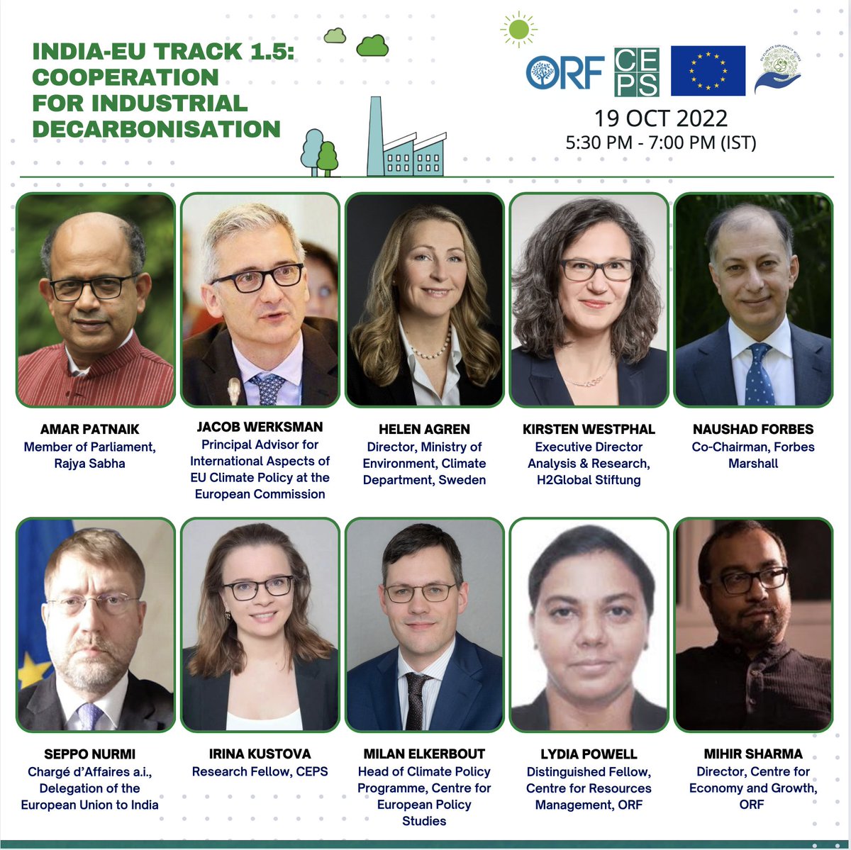 orfonline's tweet photo. .@orfonline @CEPS_thinktank @EU_in_India are delighted to host India-EU Track 1.5: Cooperation for Industrial Decarbonisation

Oct 19 | 5:30 PM IST

👉https://t.co/L1Ob7La5jT

@Amar4Odisha @NaushadF @kirstenwestpha1 @AgrenHelen @MilanElkerbout @mihirssharma @IrKustova @koekkoek_e https://t.co/43wVkvxjHp