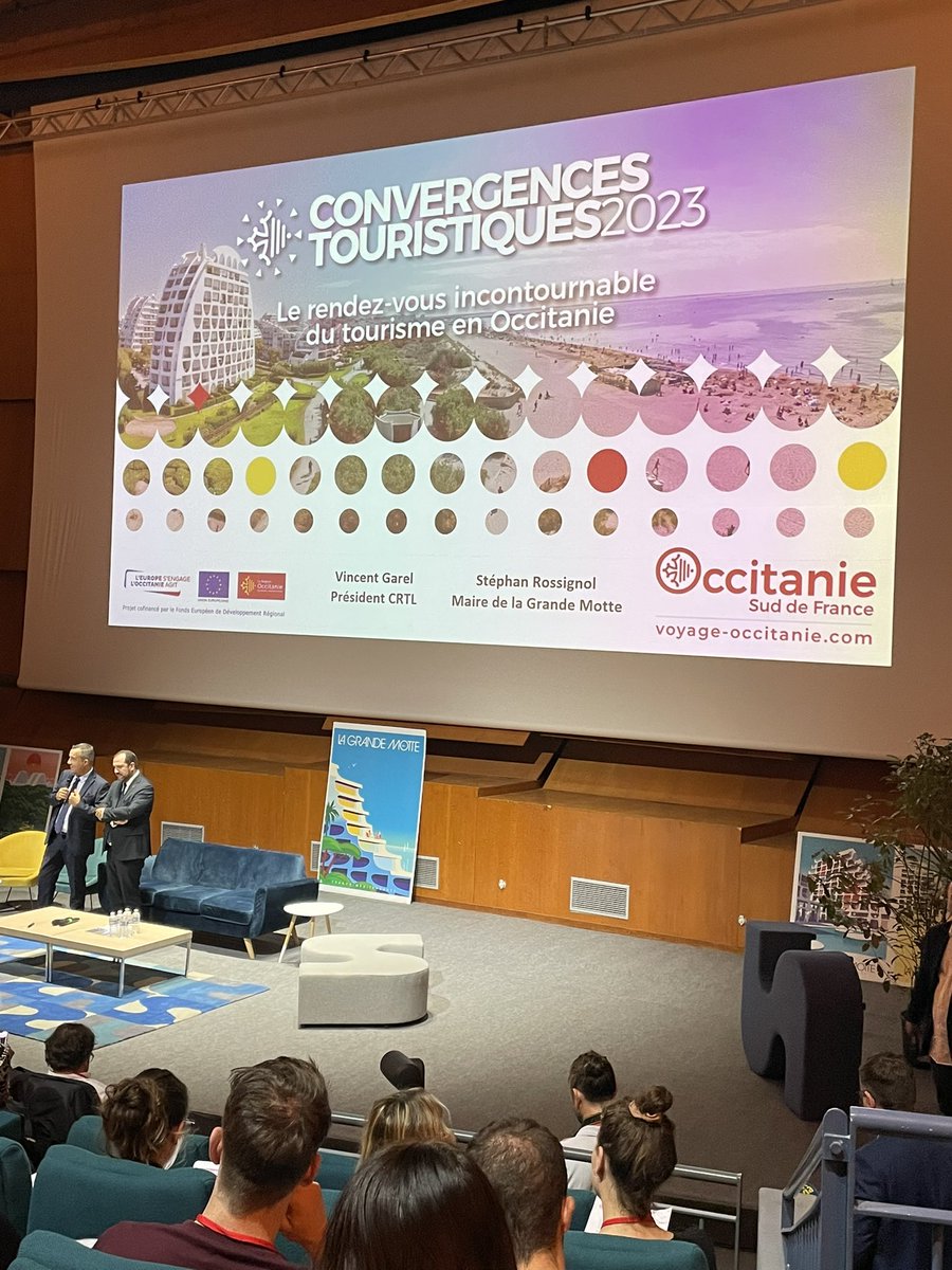 cavillonf's tweet photo. Petit passage par les #convergences2023 pour échanger sur les stratégies touristiques @atout_france et #Occitanie 
Avec un 😉 au prochain forum #AWFT22 qui se déroulera au @MuseeRomanite à @nimes https://t.co/l5EdfQJDCq