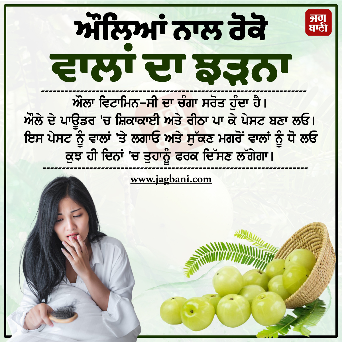 JagbaniOnline's tweet photo. ਔਲਿਆਂ ਨਾਲ ਰੋਕੋ ਵਾਲਾਂ ਦਾ ਝੜਨਾ
#Ambla #amlabenefits #Hairfall #hairfallTips #haircare https://t.co/pHxIsvcUeG