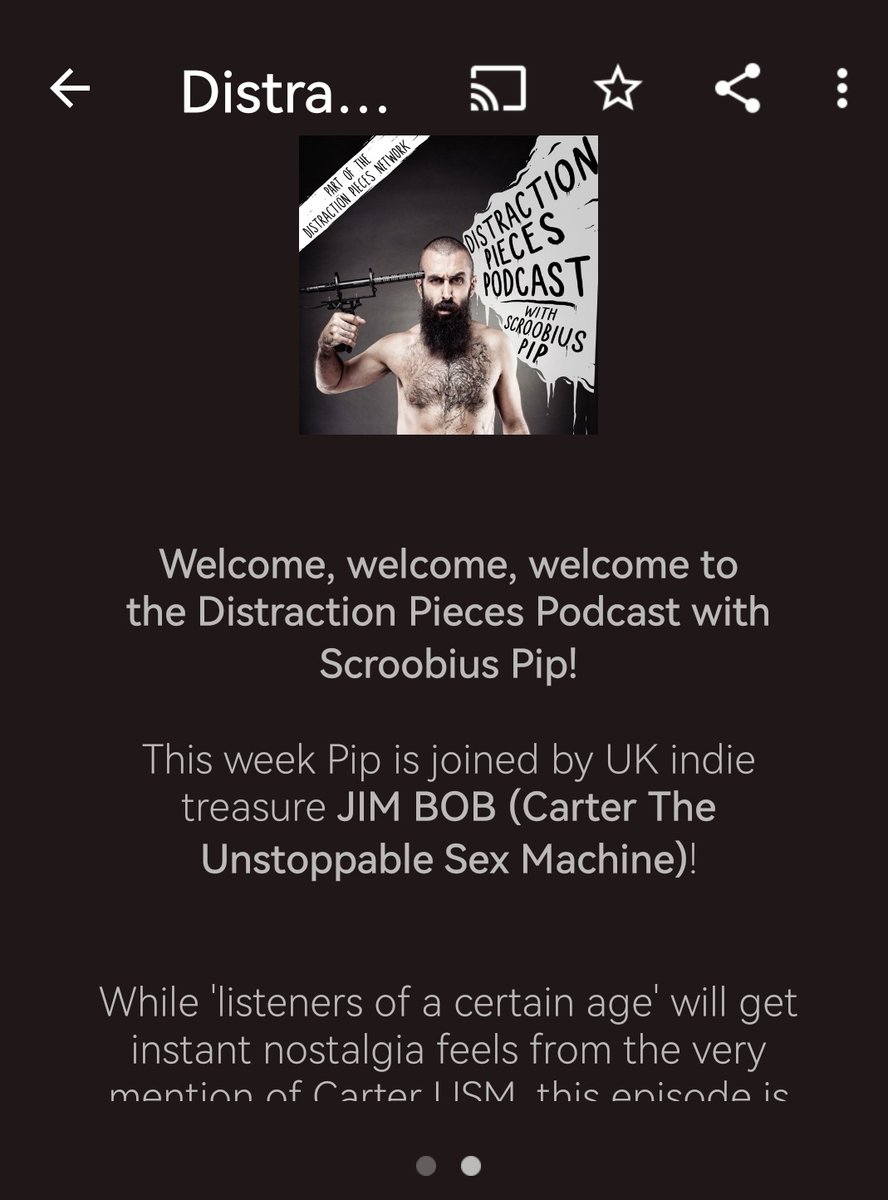 antmbv's tweet photo. https://t.co/qyxptZ68x2
#podcasts this week @Scroobiuspipyo chats to @mrjimBob of the legendary Carter USM #distractionpieces https://t.co/dWpDQtixnv