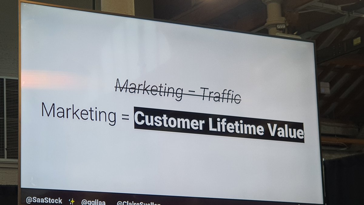 Spending more 💰💰💰 to get more traffic &amp; leads won't save you. Especially now. <a href="/SaaStock/">SaaStock</a> <a href="/ggiiaa/">Gia Laudi</a> @ClaireSuellen