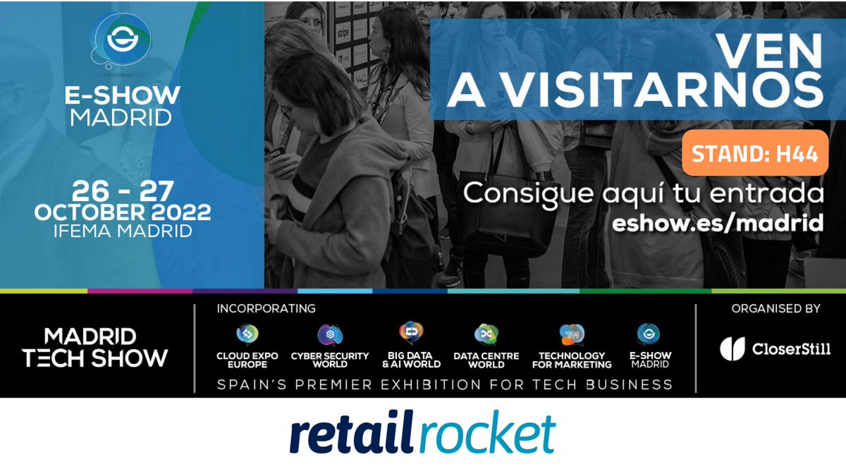 ¿Nos vemos en Madrid?

📣 ¡9 días para que arranque Eshow! ¿Aún no tienes tu entrada?

Regístrate y visita nuestro stand para conocer a nuestro equipo y saber qué podemos hacer por tu negocio para retener a tus clientes y aumentar tus ventas.

publicalt.xeria.es/e_show_2022_ma…