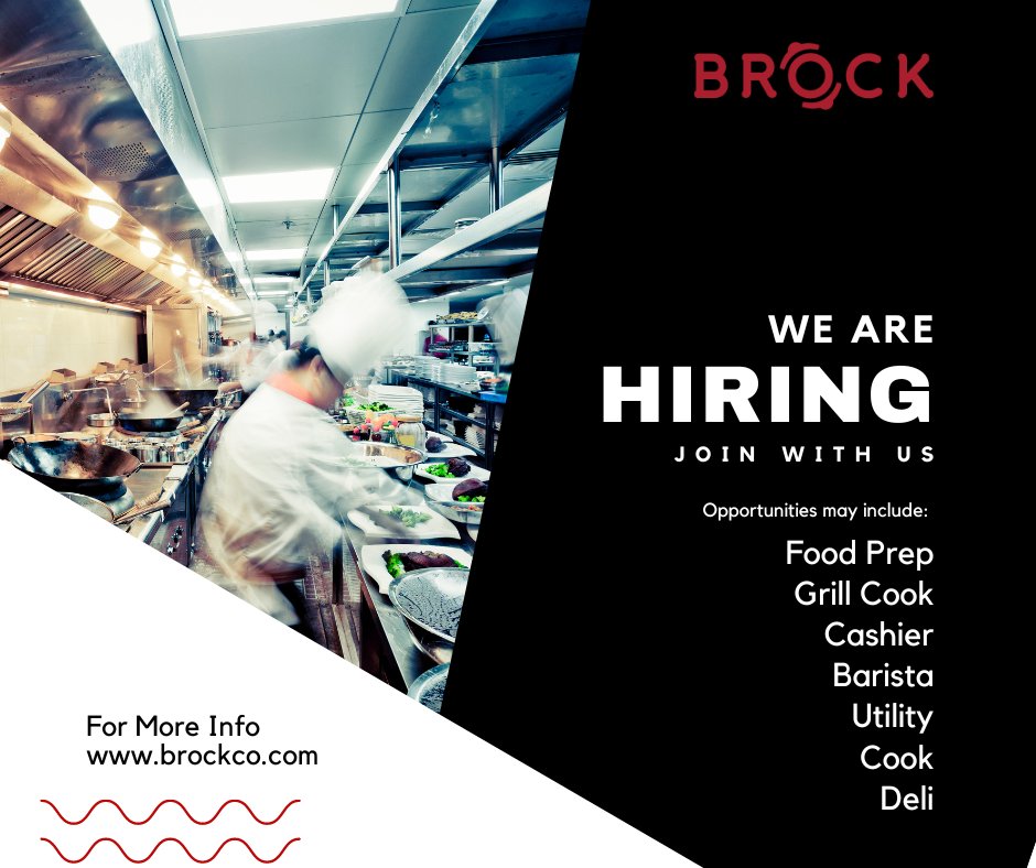 brockcoinc's tweet photo. Are you looking for a #foodservicejob? Check out our #jobs in #MorrisvilleNC, #AshburnhamMA, #PikesvilleMD, #WorcesterMA, #FarHillsNJ. Email cwhalen@brockco.com for immediate consideration.
#Brockjobs #independentschooldining #corporatedining #jobseeker #foodserviceworker https://t.co/rjOJm9kbe6
