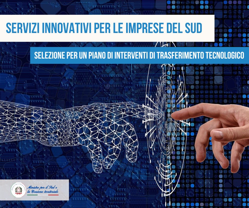 📌 Disponibili 30 milioni per interventi volti a valorizzare le conoscenze scientifiche e tecnologiche al #Sud.
📊 Parte la selezione del soggetto che realizzerà il programma coinvolgendo università, centri di ricerca, startup, imprese.
Tutte le info 👉 bit.ly/3Tw9QZw