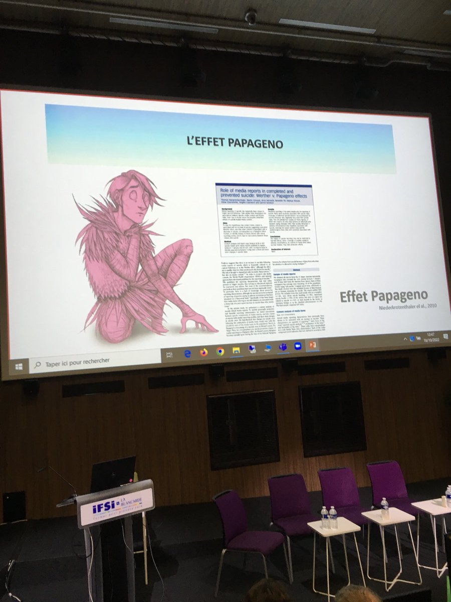 CRES_PACA's tweet photo. Colloque Prévenir le suicide - effet werther : augmentation du nombre de suicides suite à la médiatisation d’un suicide / effet Papageno : rappeler que les ressources d’aide existes et témoigner que l’on peut s’en sortir.
#collepse #preventionsuicide https://t.co/yX9pJ3r1QL