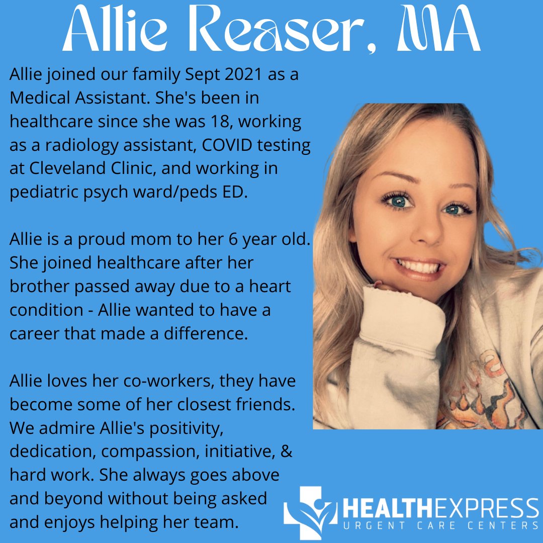 ✨ Meet Our Staff ✨ Allie Reaser 🤩 
Learn a little more about our amazing team member, Allie, below!
#staffappreciation #meetourstaff #appreciationpost