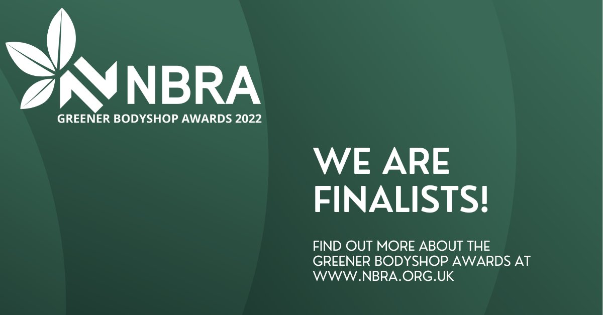 🤞Excited to be named as finalists at Thursday’s <a href="/NBRA/">نورة بنت زايد </a> Greener Bodyshop Awards:

1 Greener Bodyshop
2 Staff Wellbeing
3 Environmental Innovation
4 Carbon Footprint (Group)
5 Pride of Bodyshop - Allan Wareing
6 Outstanding Support to Bodyshops - Allan Wareing 

Good luck everyone!