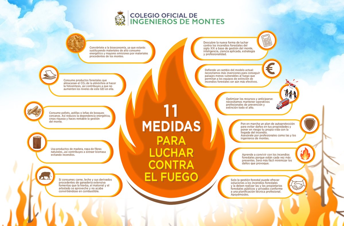 11 propuestas desde la Ingeniería de Montes para luchar contra los incendios forestales todo el año ow.ly/WB4250L8ZOz