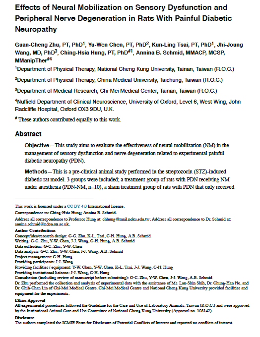 annalie_basson's tweet photo. #neuralmobilization #neuropathy Interesting work from team G-C Zhu and @AnninaBSchmid https://t.co/bO554m548y