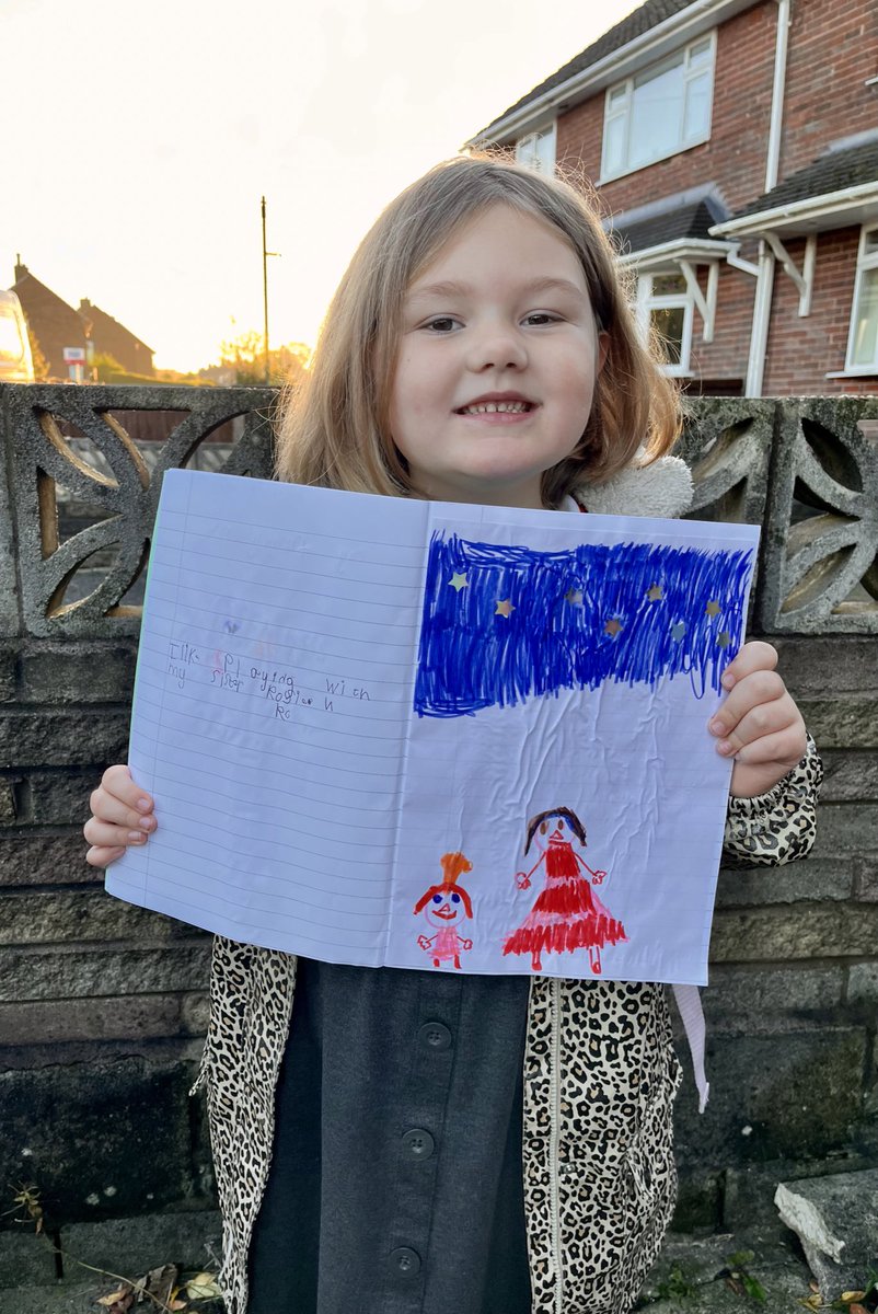 BroughMartha's tweet photo. Eliza’s very proud of her homework! Mummy &amp; daddy are very proud too! ❤️@KnypersleyFirst https://t.co/19s7beZb34