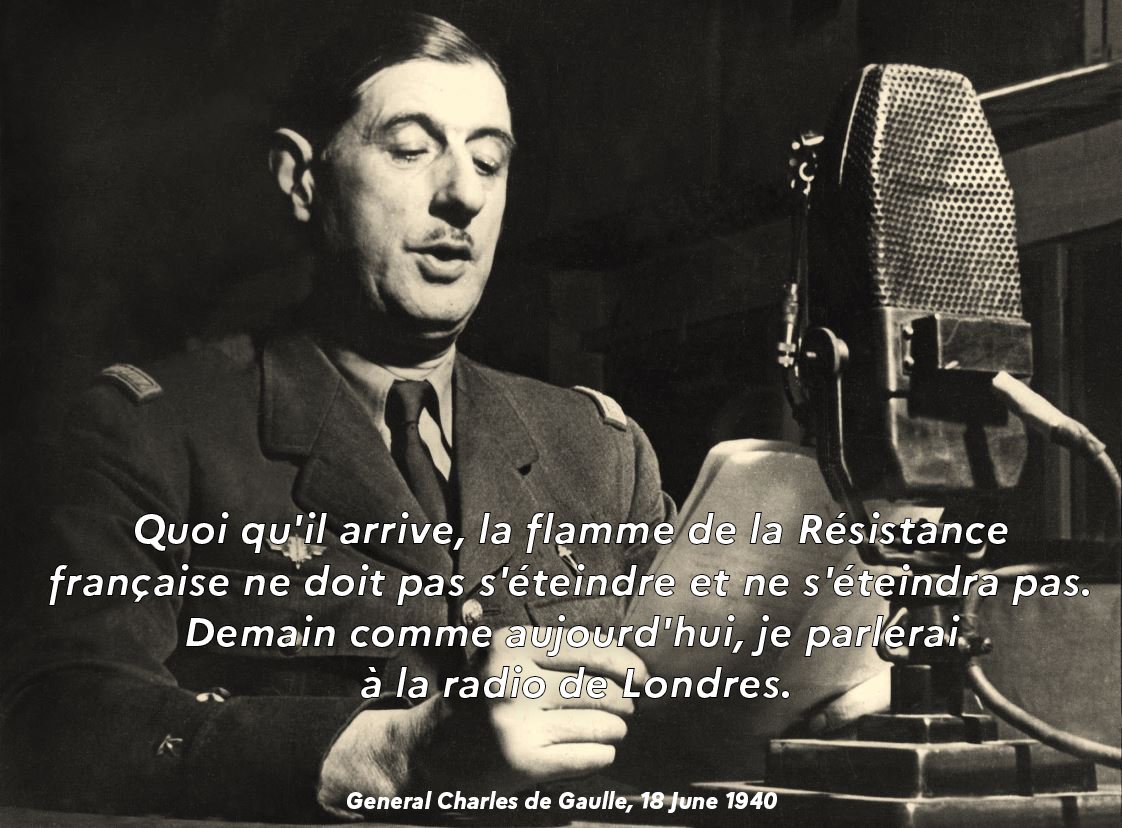 Happy 100th birthday to the <a href="/BBC/">BBC</a>!📻📺

In 1940, the BBC broadcast Charles de Gaulle's appeal to the 🇫🇷 Resistance from London, becoming a part of 🇬🇧🇫🇷's shared history. 

#BBC100