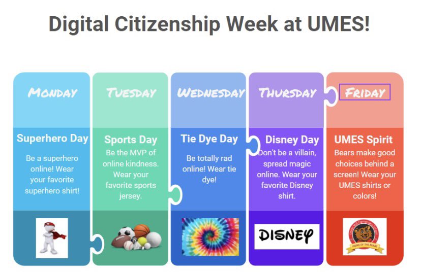UnionMill's tweet photo. #DigitalCitzenshipWeek #UMESBetterTogether https://t.co/OwQRwIV7dE