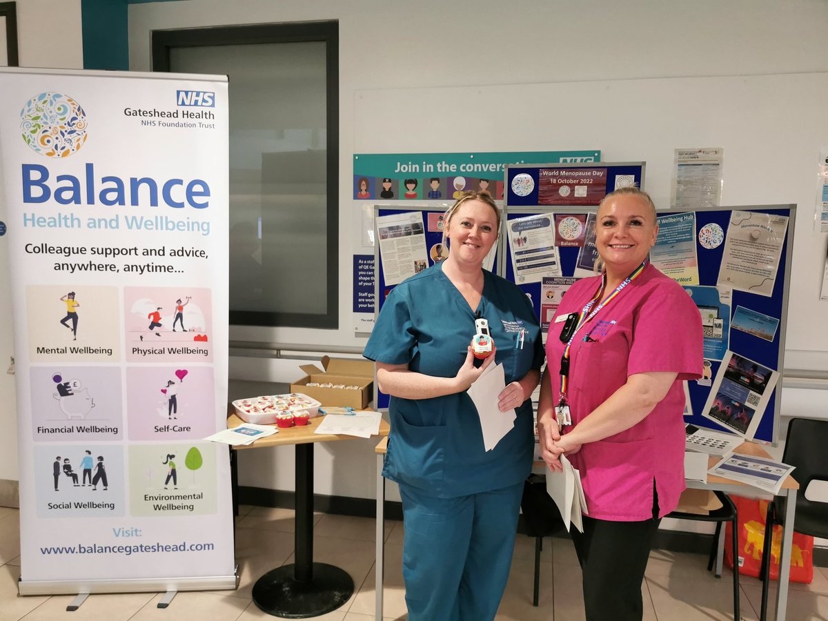 World menopause day 2022 at QEH <a href="/Gateshead_NHS/">Gateshead Health NHS Foundation Trust</a> <a href="/HWBGateshead/">Balance - Occupational Health and Wellbeing</a>