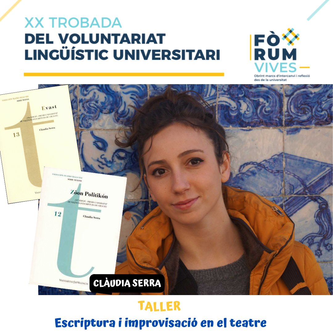 LlenguesUA's tweet photo. @ManuelaAlandes @Laiavidalc @LauraBertran @DidacRomagos @xarxavives @territoriAPunt @apunt_media @rvilablareix @iCatfm @elsexperts @RadioArrels @UA_Universitat @LlenguesUMH @llenguesURV Tallers diversos a la Trobada #VoluntariatLingüístic @xarxa_vives: #teatre, #pilota, #narracióoral i #rondalles, #assertivitat #lingüística...
Amb una gent fantàstica: @davidvilairos @almufrances @ClaudiaSerraG @Ricard15_ ...
Inscripcions: https://t.co/FDaDmquIw2 https://t.co/HZSZkEVCsY
