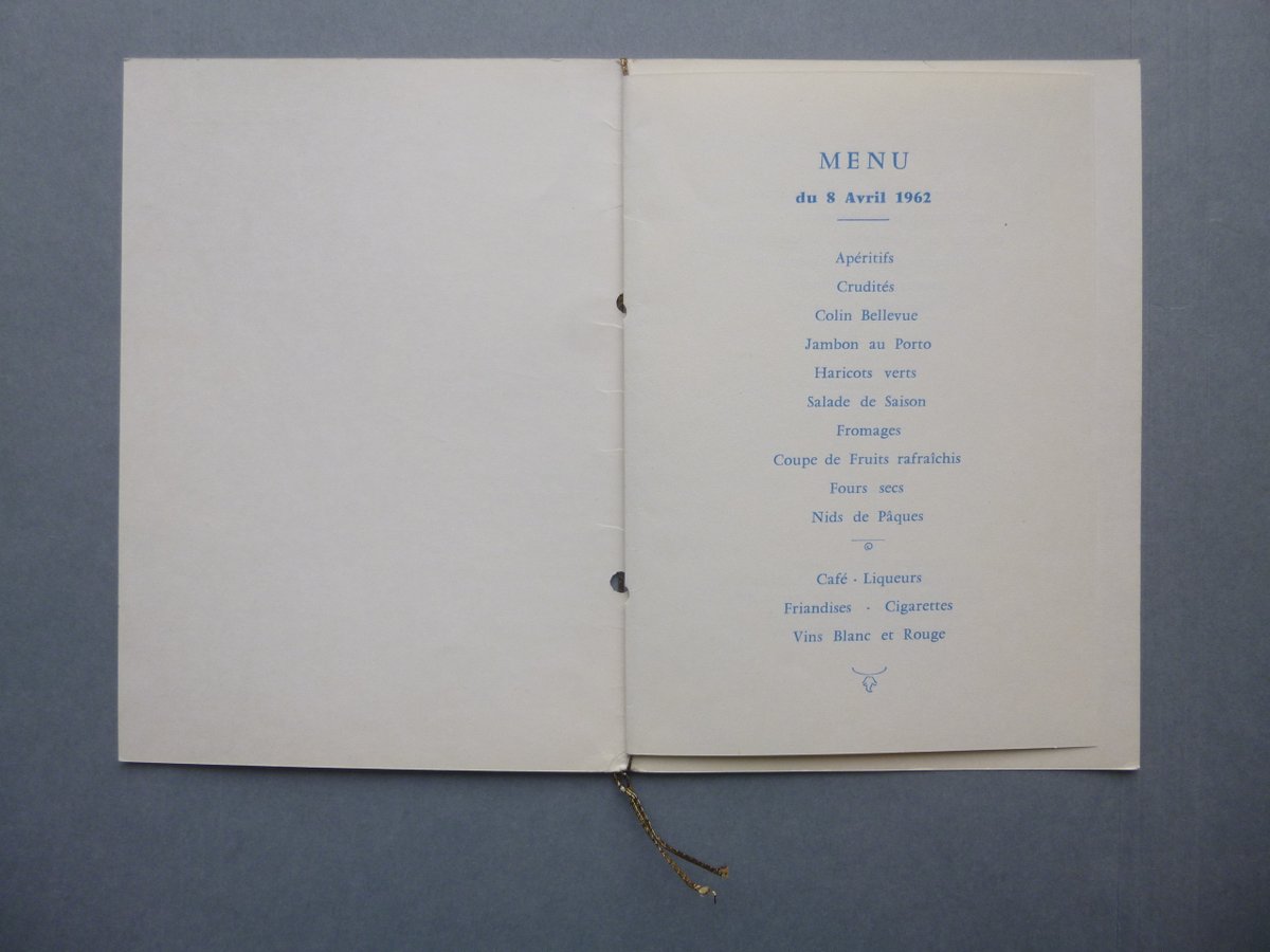 ArchivesT12GOSB's tweet photo. Cette semaine on rejoint la #BattleMenu initiée par @ArchivesQuimper et @ArchivesOrleans !! 🤩
Découvrez les menus des repas des anciens pour pâques en 1962 ou le nouvel an en 1965 à @VilledeParay ! 😊 🥗🥧😋 

[PVP_1QP_19] #DansNosFonds 👇 https://t.co/vyLmXUhkEm
