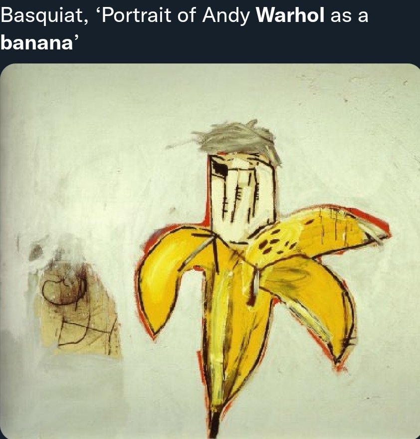 parapixi's tweet photo. Oooh, adding #Warhol's and #Basquiat's banana to #cezanne and #moillon via @crockpics @quetatoc ...
What else... any suggestions for the #fruitartcollection?? https://t.co/SFjiSCA8GW
