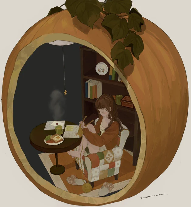 「秋の身支度」#AdobeFresco #AdobePartner  #かぼちゃ 