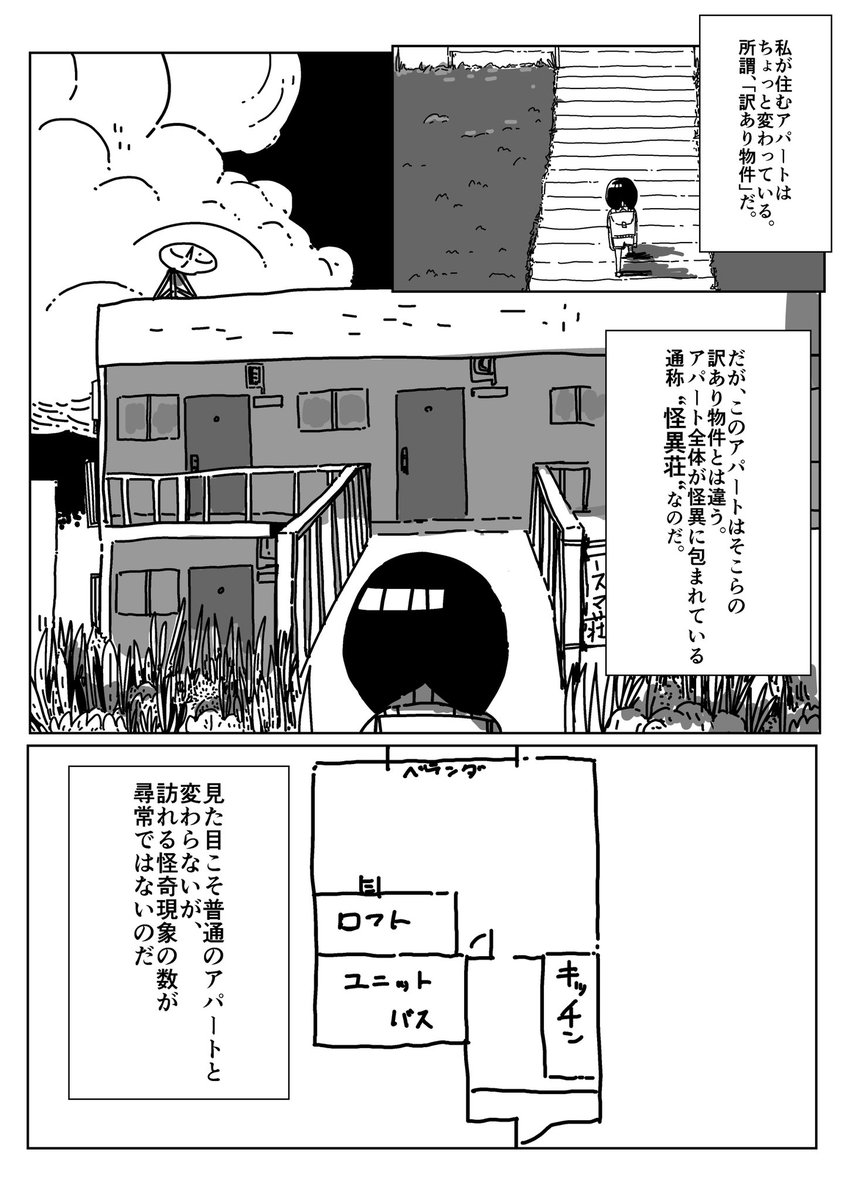 怪異が集まるアパートの日常の話

怪異荘(2019) 1/8 