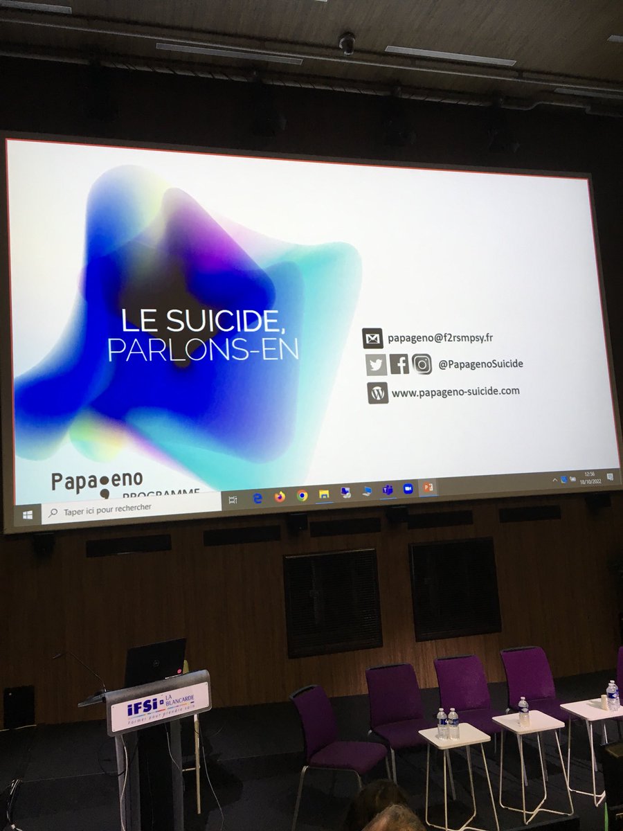 CRES_PACA's tweet photo. Colloque Prévenir le suicide - Dr David Soffer témoigne du média training proposé par le programme Papageno pour Prévenir d’un risque suicidaire par une intervention dans les medias. « En parler peut tout changer » @le.defi.mediterraneen
#collepse #preventionsuicide https://t.co/53uOnnT46I