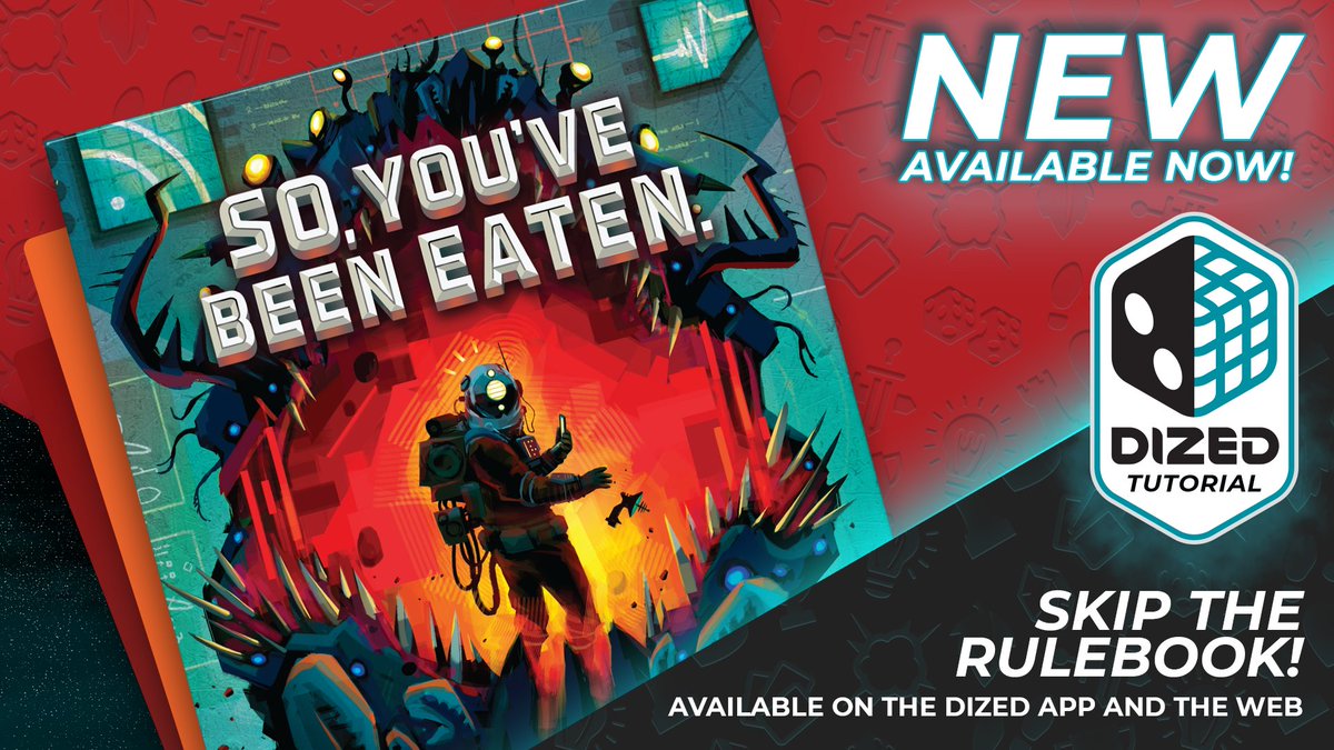 getDized's tweet image. The brand new &apos;So, You&apos;ve Been Eaten&apos; is an asymmetric game where A miner is trying to acquire precious Crystals from the Beasts belly. A fantastic title from @LudiCreations and now featuring a Dized Tutorial, so it&apos;s a breeze to get started! 

#boardgames #getdized