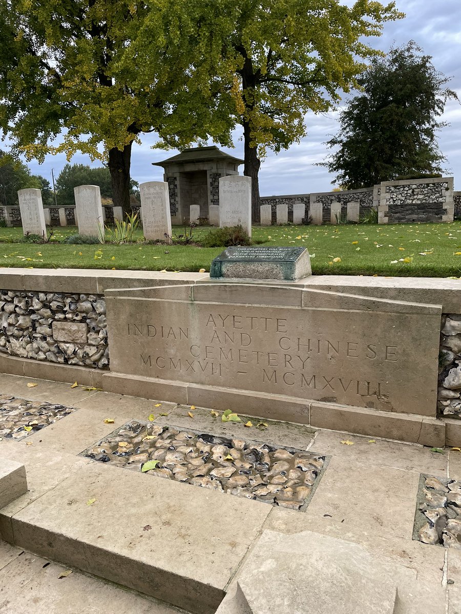 SAW_AX's tweet photo. With @conorwillixms We visited a few off the track locations on our two days. Here we are at Ayette cemetery for Indian and Chinese. Look at the pagoda style giving a very Asian feel #somme #WW1 #CWGC https://t.co/SH4xcDFbs9