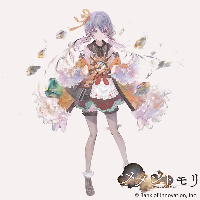 本日リリースのアプリゲーム「メメントモリ」で「ロザリー」「アモール」「ソルティーナ」「ナターシャ」などのイラスト描かせて頂きました!! 