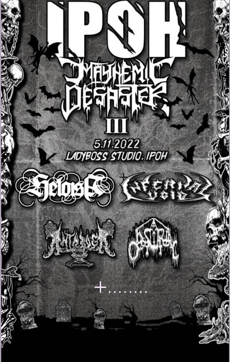 Obscurial will be making our maiden live performance on Ipoh Mayhemic Desaster III

5 November 2022