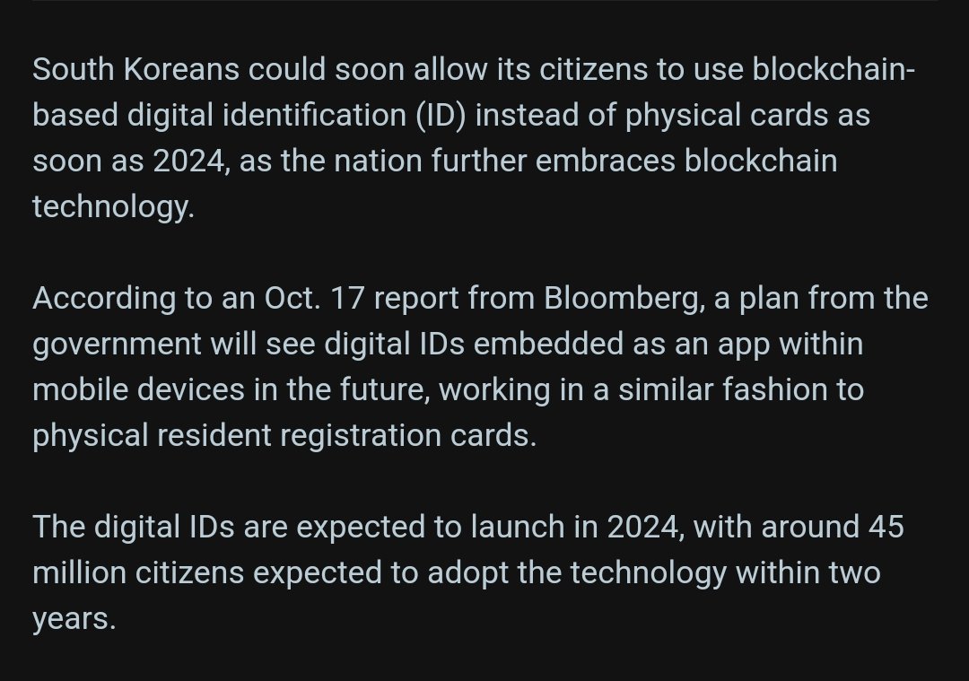 CoolNCriss's tweet photo. Read this and then consider... MMAI already has close ties to the South Korean government, including the military. They also already have an app available in the form of a wallet. I'm just sharing information. 💨 https://t.co/0X6KJO4Kig