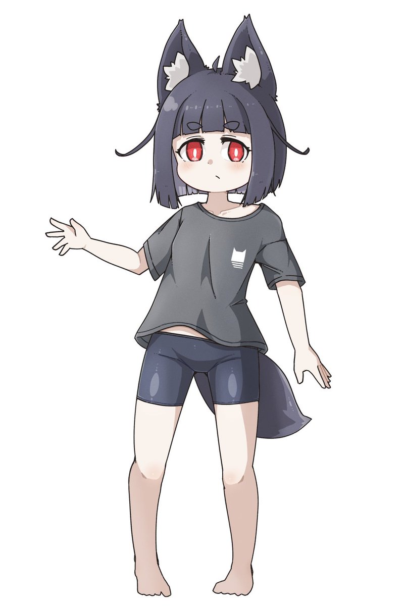 「黒狐ちゃん 」|毛玉猫🍄＠Skeb募集中のイラスト
