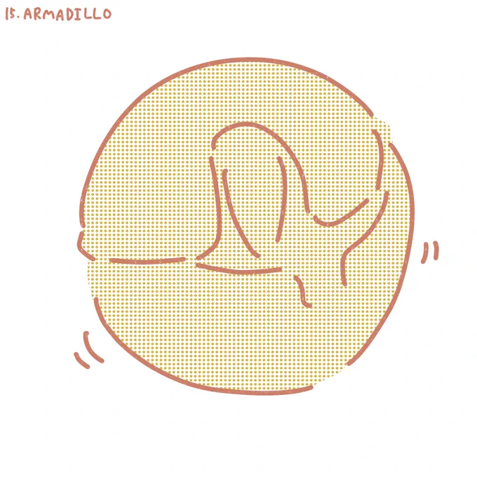 アルマジロコロコロ #inktober #inktober2022  #インクトーバー #armadillo 