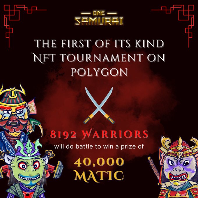 Josephnft1's tweet photo. Hey warriors! Here's your chance to win your One Samurai Warrior NFT! ๐ โ๏ธ
1๏ธโฃ Follow
@OneSamuraiNFT
2๏ธโฃ Join our Discord (https://t.co/ZPGccSbGcI)
3โฃ Like & Retweet this post
#OneSamuraiNFT #OneSamurai #Polygon #Giveaway #NFTs https://t.co/hSHbwJfi1u