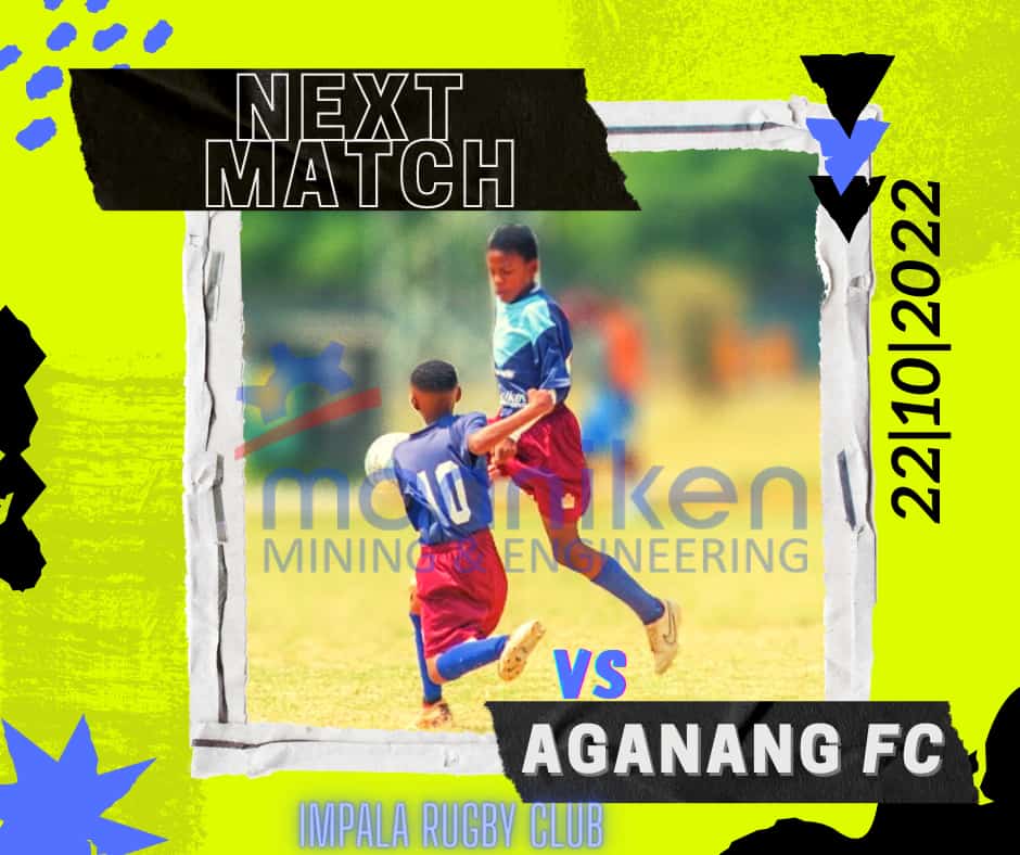 Next Fixture 

LAST DANCE
 
🏆RUSTENBURG JUNIOR LEAGUE 
⚽️Manniken vs Aganang
👕Under 13 - 17
🗓️Saturday 22 October 2022
🏟Impala Rugby Club 
🕞9am
📺 Log in to our social pages  for live feed.