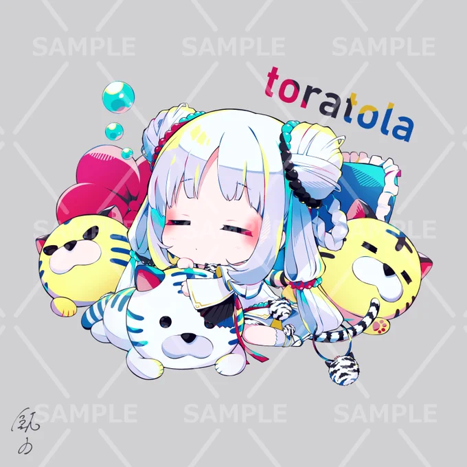 この前の全身イラストに引き続き とらとらさん()のSDイラストも描かせていただきました!ありがとうございました 