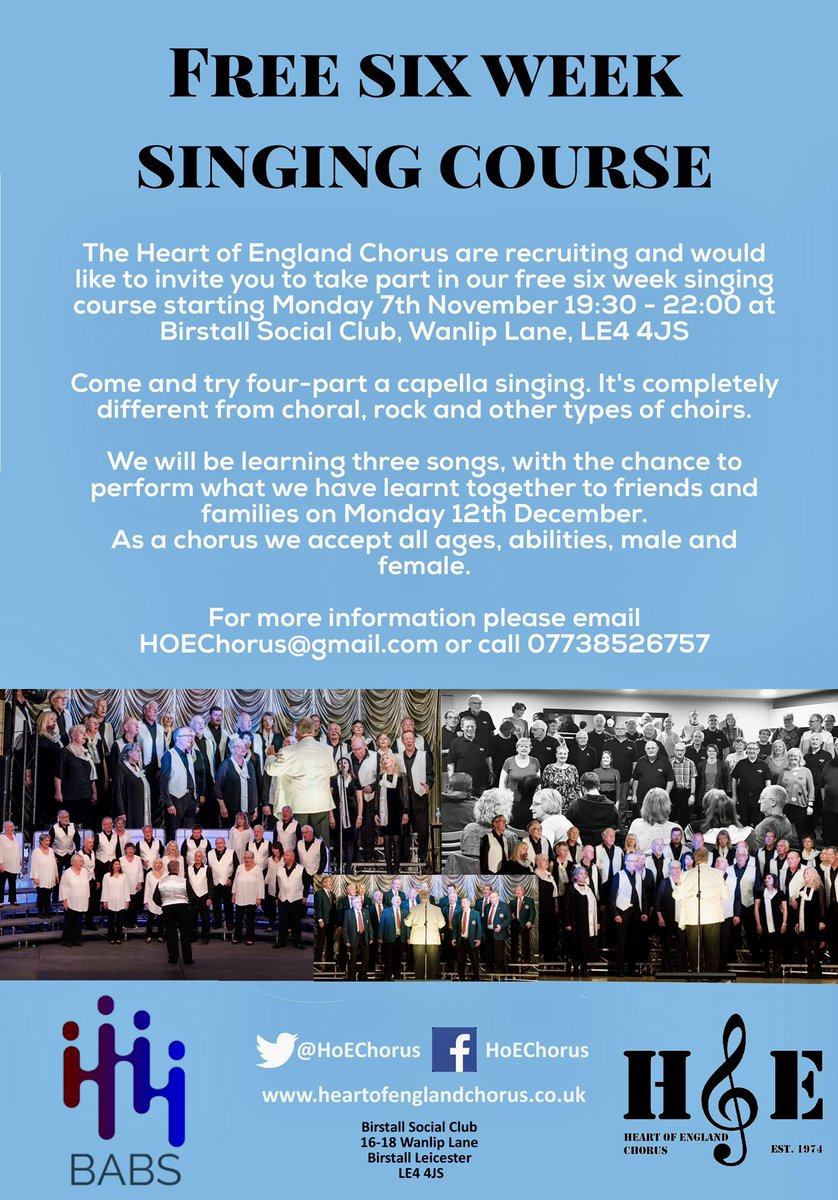 #HoeChorus #free #singing #leicester