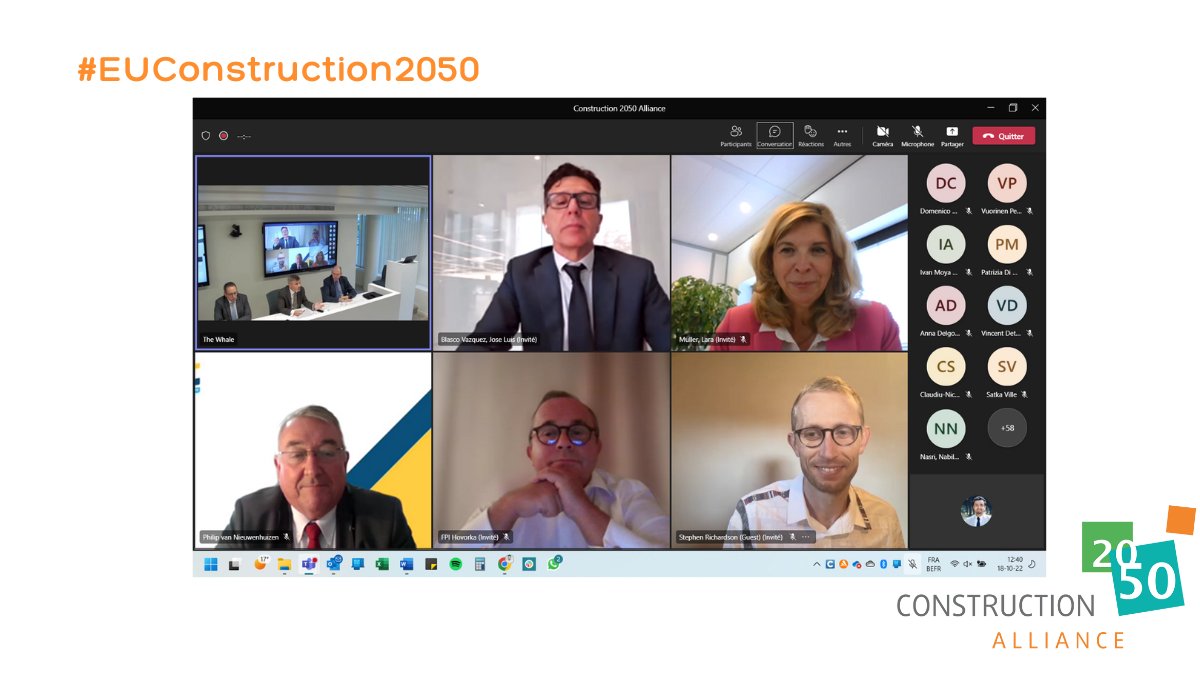 👏That’s a wrap up! 

The #EUtaxonomy underlines again the #construction sector’s huge potential for achieving the #EUGreenDeal objectives

Thanks to the speakers for the many insights and to the participants for their active participation.

➡️The recording will be available soon