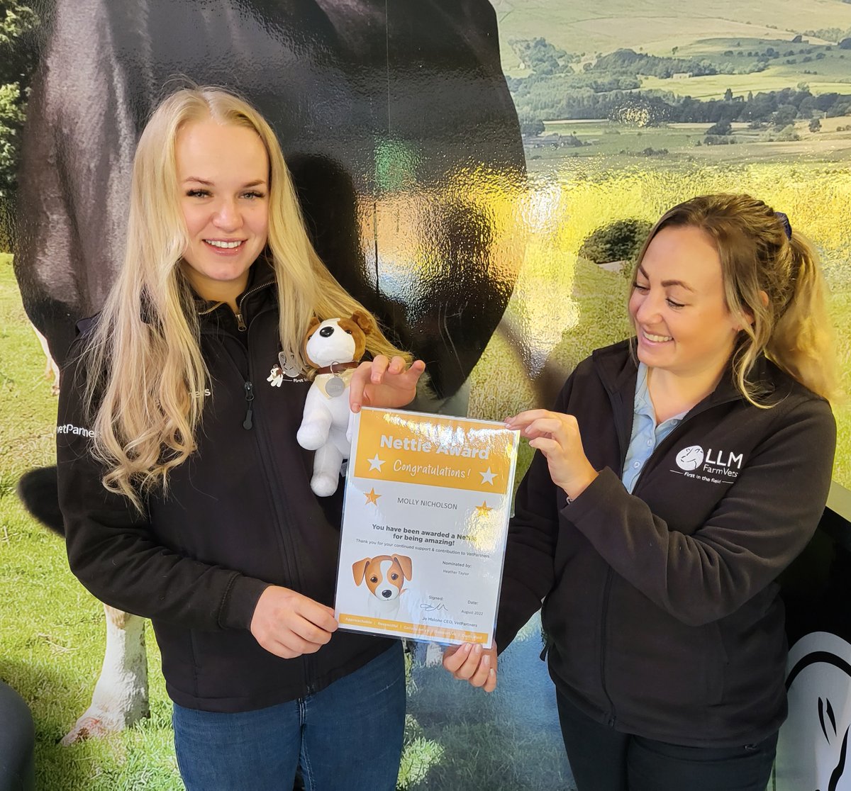 LLMteam's tweet photo. Congratulations Molly on your Netti Award! 

Molly won the award for her dedication to delivering client services, her amazing work ethic, positivity and support for others in the team. 

#Nettiaward #award #llmvets https://t.co/TdFo1ZjIO4