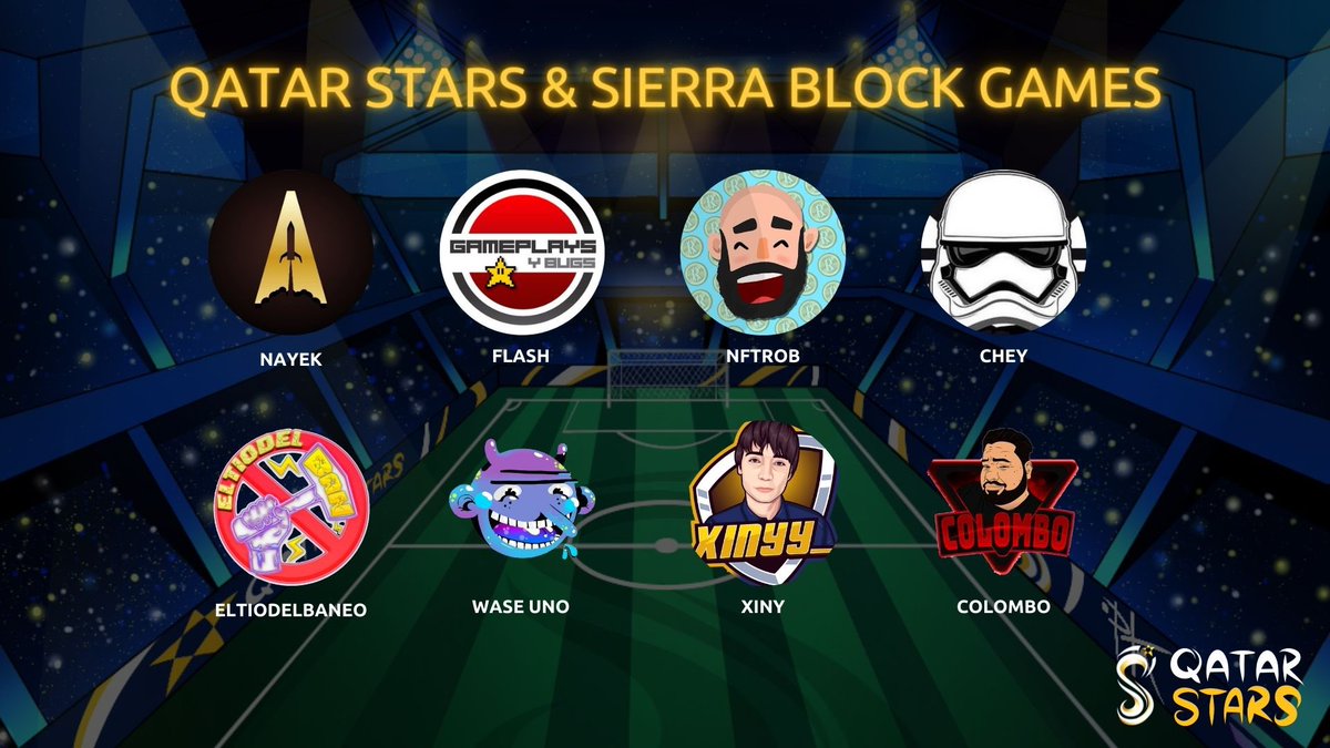 qatarstars_nft's tweet photo. We are excited to announce our partnership with @SierraBlockGame. In their social networks and streams you will be able to enjoy the best soccer from the hand of Qatar Stars and get amazing prizes. https://t.co/n9ZXHpmFPB