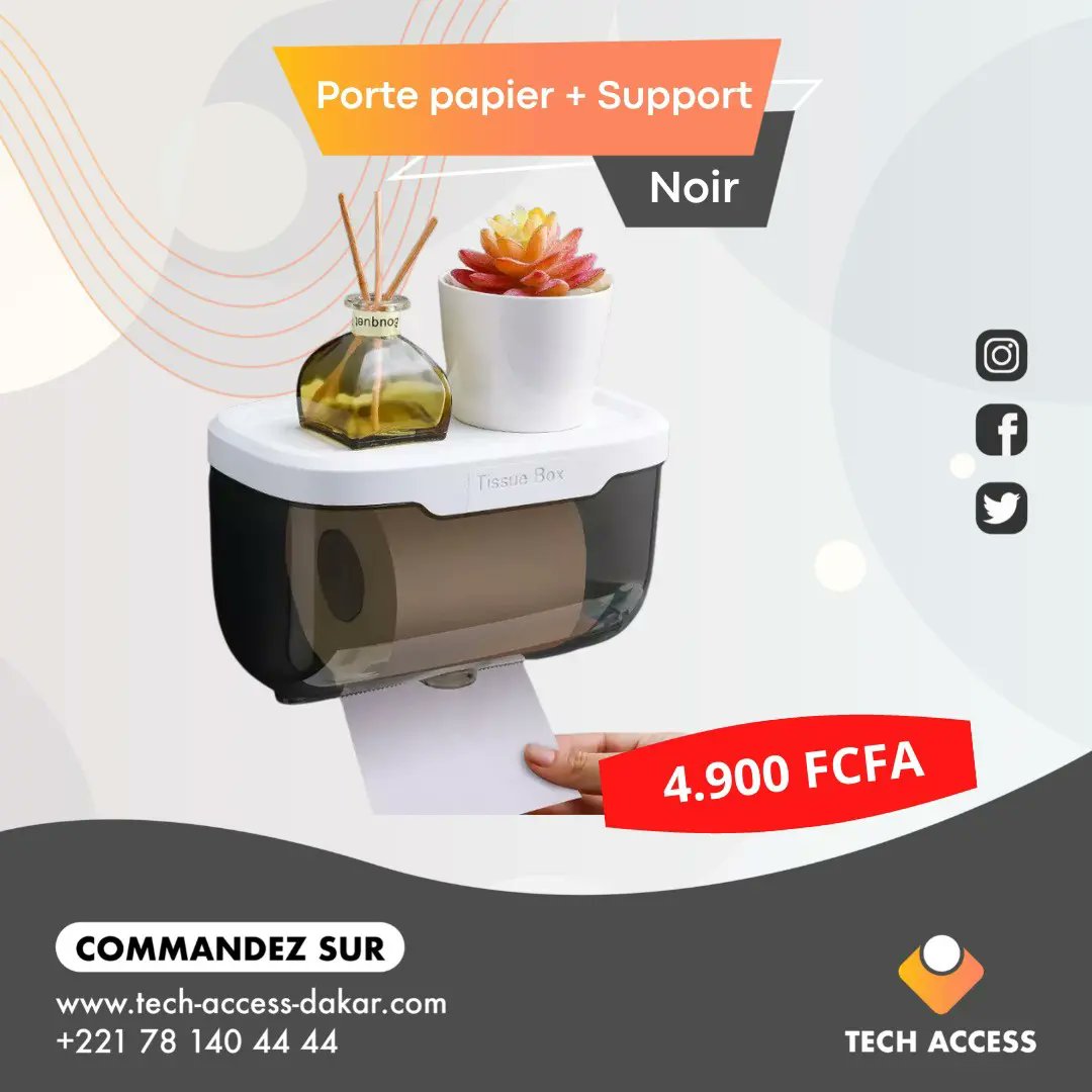 tech_access_dkr's tweet photo. PORTE-PAPIER + SUPPORT 

❗️4900 CFA❗️

Commandez directement sur le site Web ou contactez nous au 78140 44 44.

https://t.co/OELHC028Kt

#techaccess #dakar #senegal #accessoiredebain #salledebain https://t.co/Ipav3RVeOg