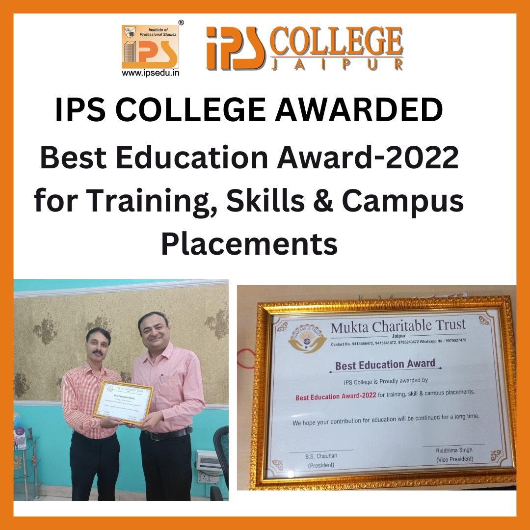 ipsjaipur's tweet photo. IPS COLLEGE #AWARDED
BEST #EDUCATION #AWARD -2022
FOR #TRAINING, #SKILLS & #campus_placemnet
Admission Open_2022
https://t.co/keGiXo287C
#ips_college_jaipur #IPS_BUSINESS_SCHOOL #IPS_COLLEGE
#BCA #MBA #BBA https://t.co/WnD4h3N10x