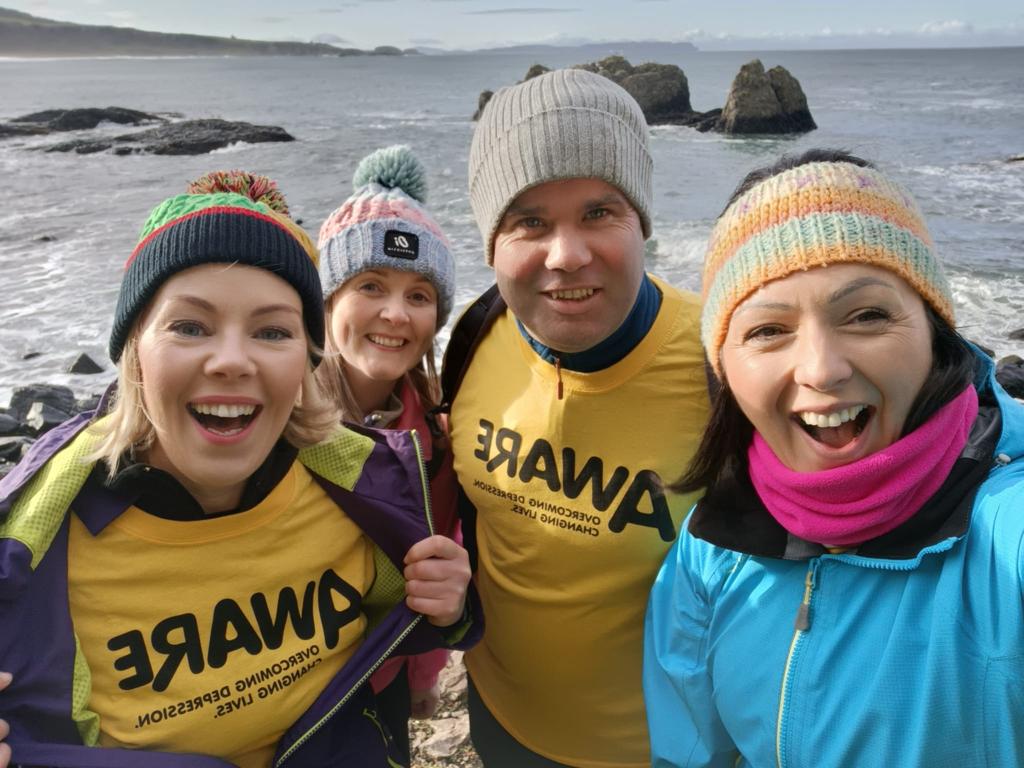gp_northern's tweet photo. Huge well done to some of our Causeway Senior Mental Health Practitioners who completed a half marathon, 13-mile coastal walk on Saturday in aid of Aware NI🧠Your incredible efforts, commitment and determination have raised £855 to promote mental wellbeing! You're all stars!🌟🚶 https://t.co/EzIHRNzWLM