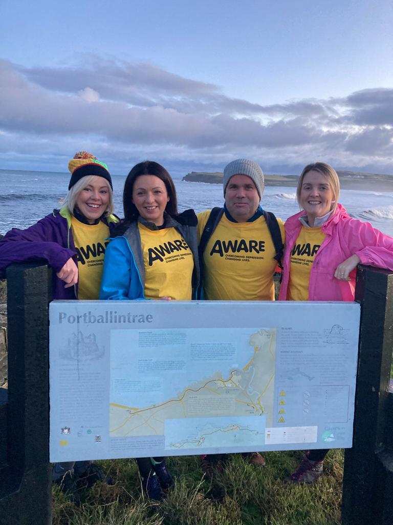 gp_northern's tweet photo. Huge well done to some of our Causeway Senior Mental Health Practitioners who completed a half marathon, 13-mile coastal walk on Saturday in aid of Aware NI🧠Your incredible efforts, commitment and determination have raised £855 to promote mental wellbeing! You're all stars!🌟🚶 https://t.co/EzIHRNzWLM