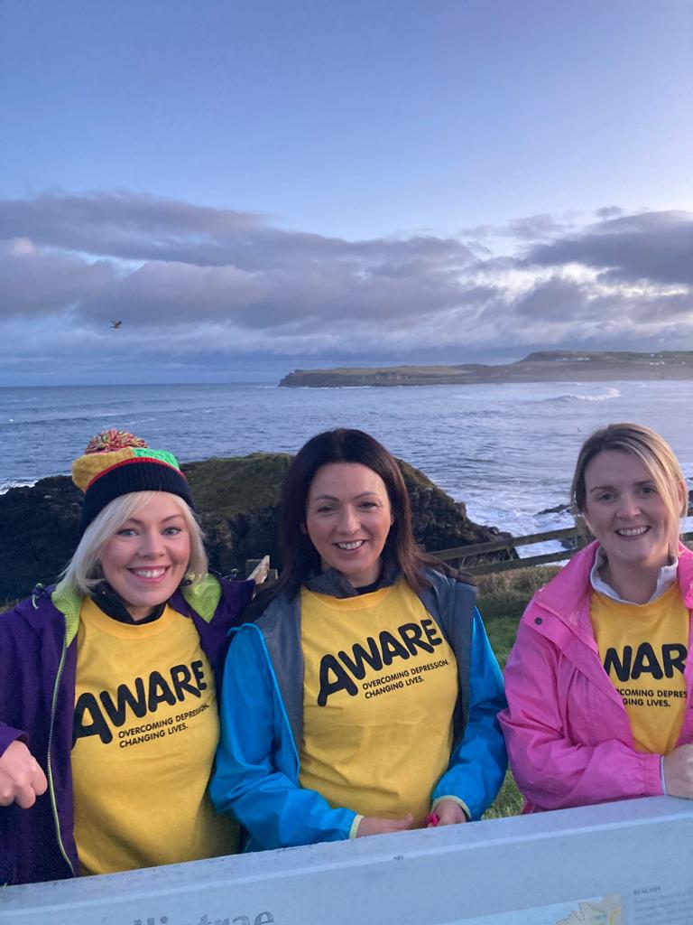 gp_northern's tweet photo. Huge well done to some of our Causeway Senior Mental Health Practitioners who completed a half marathon, 13-mile coastal walk on Saturday in aid of Aware NI🧠Your incredible efforts, commitment and determination have raised £855 to promote mental wellbeing! You're all stars!🌟🚶 https://t.co/EzIHRNzWLM