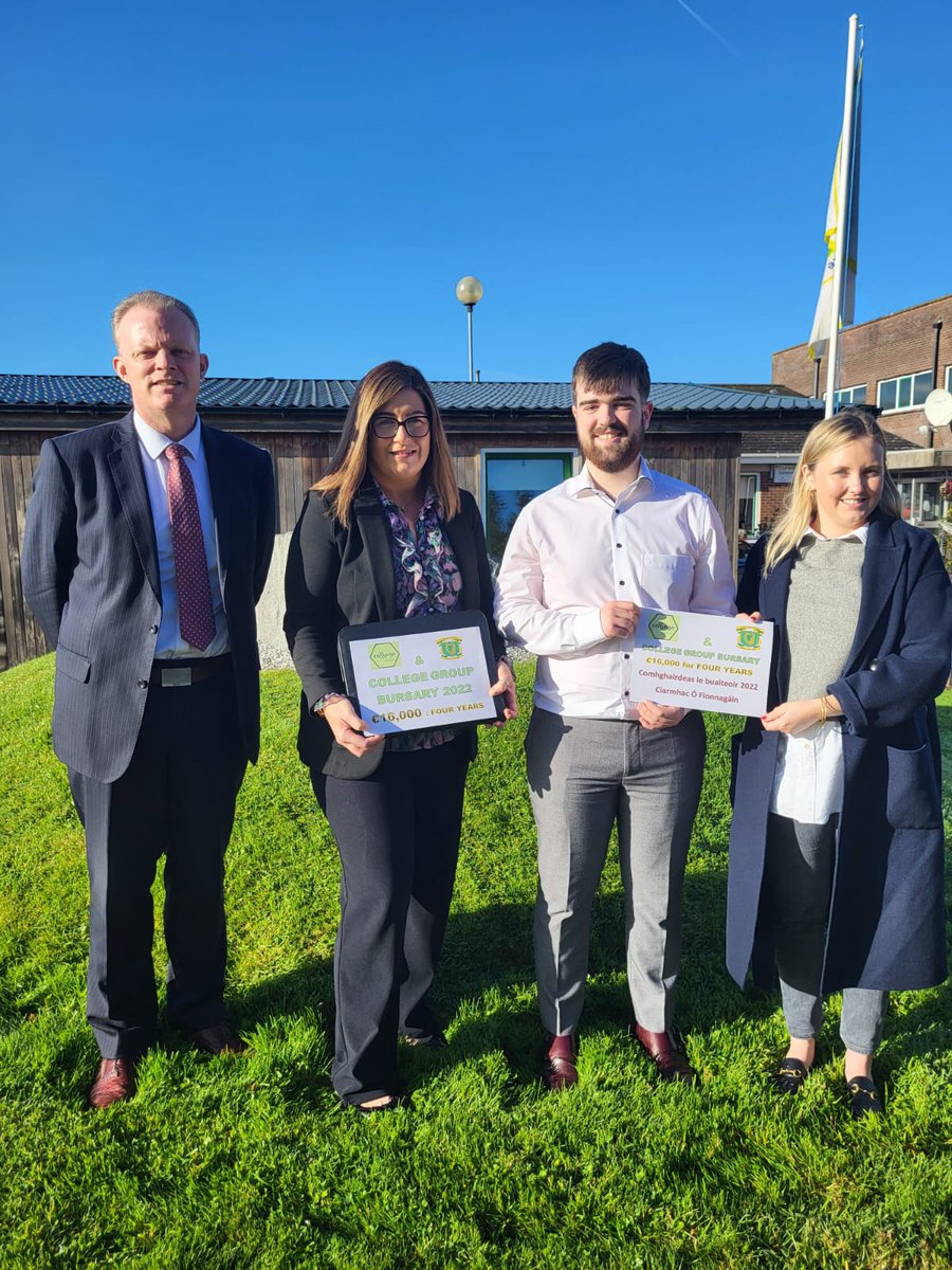 OCCNobber's tweet photo. Huge congratulations to past pupil Ciarmhac O Fionnagáin who is the 2022 College Group Bursary Winner. He is now studying Biomedical Science in UCD and will receive a bursary of 16,000 euro over 4 years. Thank you to the College Group for their continued support to OCC Students. https://t.co/v4cM7a42sV
