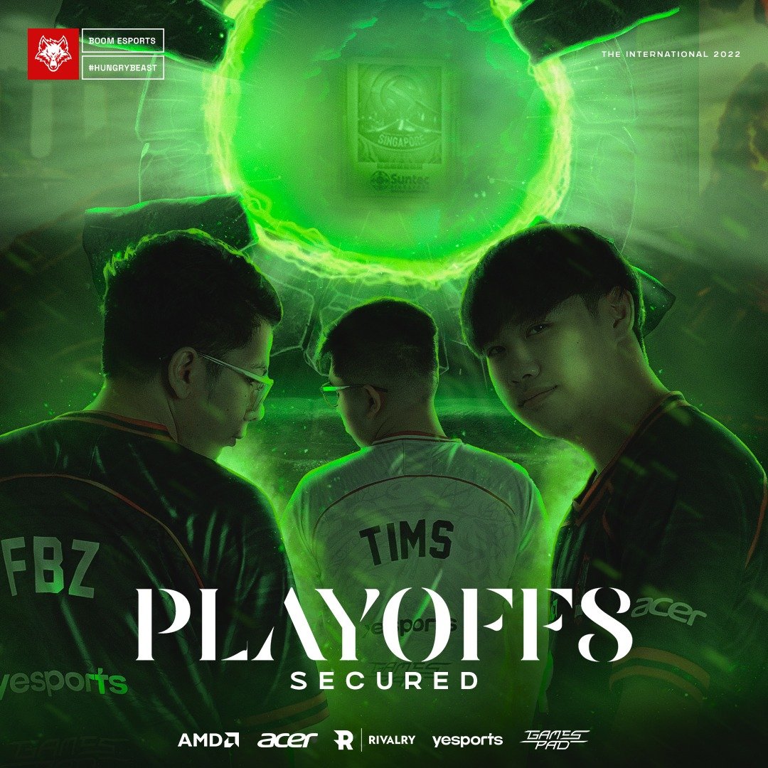 BOOM Esports berhasil melaju ke babak playoff TI 2022