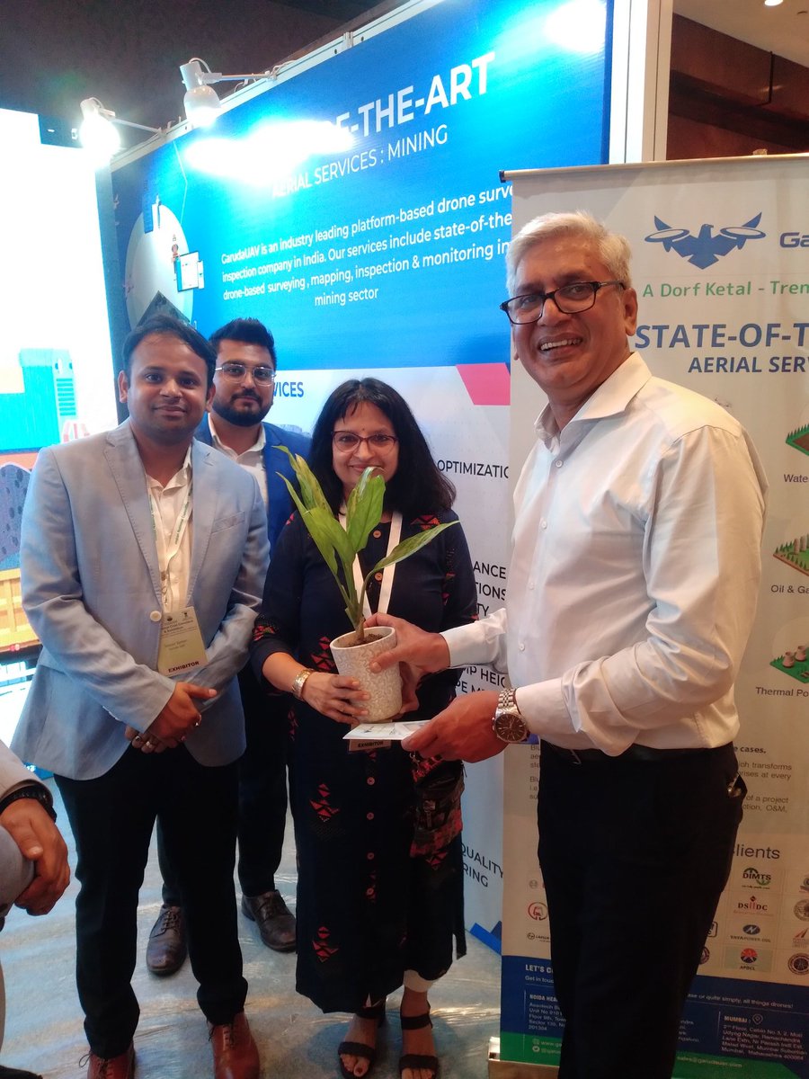 garudauav's tweet photo. We are proud to participate at the 1st ever National Coal Conclave and Exhibition (NCCE) 2022. Thanks to the Union Minister Shri Pralhad Joshi ji for his visit to our stall.
#coalconclave2022 #mining #coal #ai #dronesurvey #lidar #startupindia #garudauav #dorfketal #trentar #cil https://t.co/TOBMSmdGdg
