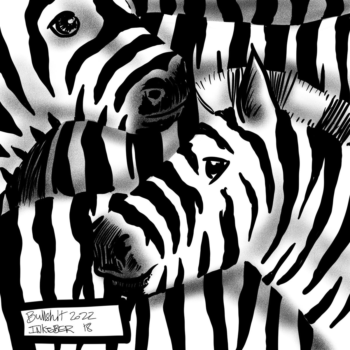 b7llsh4t's tweet photo. #inktober #inktober2022 #inktober18 #rayure #zebre #onedayonedraw #draweveryday #drawallday #bullshitgenart #unjourundessin #dessindujour https://t.co/rWjBYcL6XU