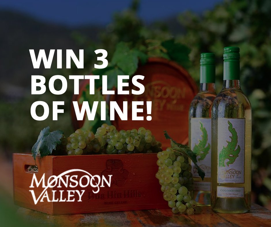 MonsoonValleyUK's tweet photo. #Win 3 free bottles of beautiful Monsoon Valley wine! Enter now with a simple RT of this tweet &amp; follow us @monsoonvalleyUK! 
#Competition closes October 31st, one winner will be picked at random https://t.co/pTVHobLfJ0