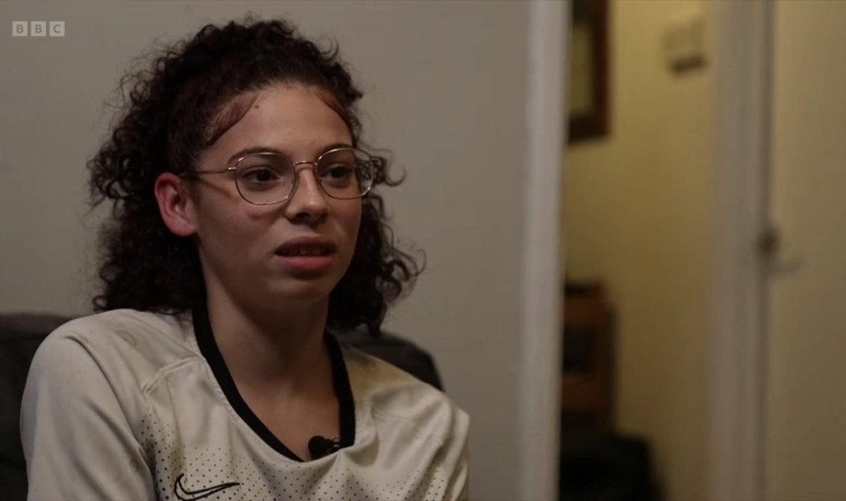 Erin is 15. 

Her mum has health problems so can't work and money has become so tight she often goes to bed hungry so her younger siblings have enough food.

"I'll be sad because I didn't get to have what they did, but then I'm happy because at least they got to eat," she says.