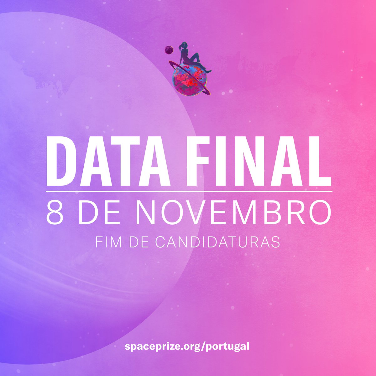 Ainda não tiveste tempo de te candidatar a este incrível 𝗣𝗿é𝗺𝗶𝗼 𝗘𝘀𝗽𝗮𝗰𝗶𝗮𝗹?

Não queremos que percas esta oportunidade... agora tens 𝟭 𝘀𝗲𝗺𝗮𝗻𝗮 + para o fazer!
Prepara o teu ensaio e vídeo e candidata-te até dia 8 de novembro!

#spaceprizeportugal  #womeninsteam