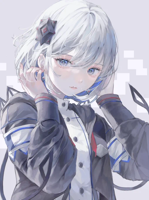 音楽的同位体 裏命()の発売を記念して公式ファンアートを描かせて頂きました✿𓈒𓏸発売まであと6日!!#音楽的同位体 #裏命 #理芽 #KAMITSUBAKI_STUDIO 
